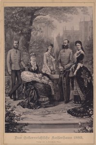Francisco José I e Isabel de Austria y su familia imperial