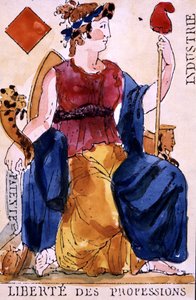 Libertad de Profesiones - Carta de Juego Revolucionaria de Unknown artist