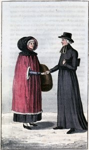 Dama canadiense francesa, joven francesa canadiense; en "Viajes por Canadá y los Estados Unidos de América del Norte 1806-1808", por John Lambert, ed. Londres de Unknown artist