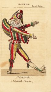 Charles-Francois Mazurier como Polichinello en Polichinelle Vampire