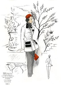 Moda francesa, diseño de conjuntos en lana.