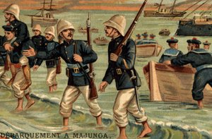 Tropas francesas desembarcaron en Majunga en Madagascar en 1895