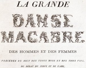Frontispicio “La gran danza macabra de hombres y mujeres”