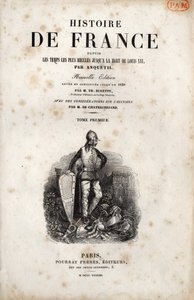 Frontispicio de “Historia de Francia” de Anquetil. 1838. de Unknown artist
