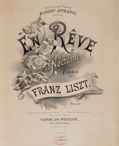 Frontispicio de la partitura “En rêve” de Franz Liszt (1811-1886) Siglo XIX. Bolonia, museo cívico musical