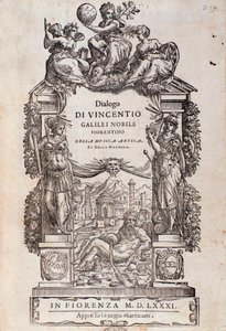 Frontispicio de Dialogo della musica antica e della moderna de Vincenzo Galilei de Unknown artist
