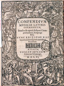 Portada de Compendio de Música por Adam Gumpelzhaimer de Unknown artist