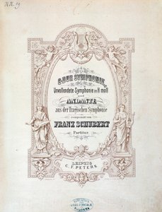 Portada de la partitura de Sinfonía inacabada de Franz Schubert de Unknown artist