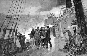 Funeral en el mar. 1890 de Unknown artist