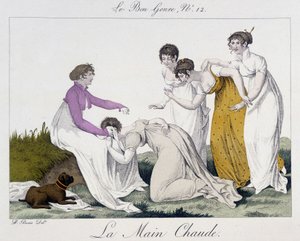 Juego de la mano caliente - en "El Buen Género", no. 12, principios del siglo XIX