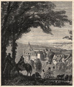 Gargilesse-Dampierre - Indre - Francia - grabado en 