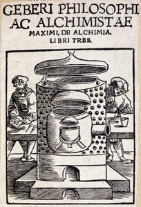 Geberi philosophi ac alchimistae portada de un tratado de alquimia. Geber (v721-v815), Alquimista árabe de Unknown artist