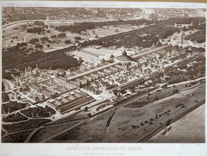 Vista general de la Exposición Mundial de 1873 en Viena de Unknown artist