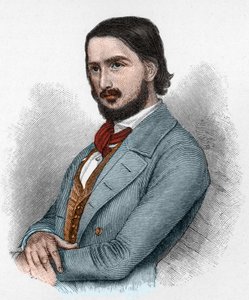 Georg Friedrich Rudolph Theodor Herwegh (1817-1875) poeta, revolucionario y traductor alemán. de Unknown artist