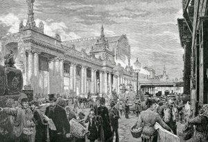 Imperio Alemán o Segundo Reich (1871-1918): Manifestación socialista en la Plaza del Mercado de Berlín, 25 de febrero