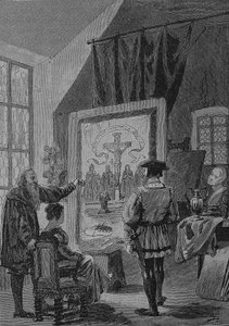 Guerra de los campesinos alemanes (1524-1526): Jos Fritz el pintor en Heilbronn, Jos Fritz (nacido en 1470; fallecido en 1525) fue el iniciador de los movimientos Bundschuh en Untergrombach, feudos y el Alto Rin de Unknown artist