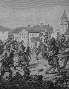 Guerra de los campesinos alemanes (1524-1526): Asalto de Weinsberg de Unknown artist