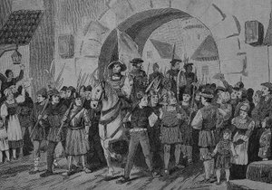 Guerra de los campesinos alemanes (1524-1526): El Heilbronner Fohnlein se retira de Unknown artist