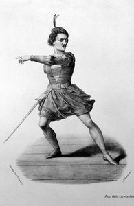 Gilbert-Louis Duprez (Gilbert Louis) en el papel de Arnoldo en la ópera “Guillaume Tell” (Guillermo Tell) de Gioacchino Rossini de Unknown artist