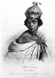 Ginga, la Reina Quilombola de Matamba y Angola. ANNE ZINGHA REINA DE ANGOLA. (1587-1663). de Unknown artist
