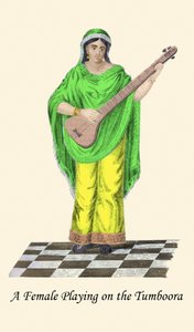 Niña tocando la tumboora