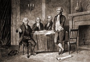 Gobernador Morris (1752-1816), con Adams, Hamilton y Jefferson