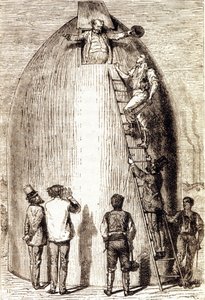 Grabado en “De la Tierra a la Luna” por Jules Verne