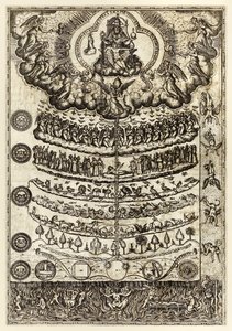 Gran Cadena del Ser de "Rhetorica Christiana ad concionandi et orandi usum accommodate" por Diego Valadés de Unknown artist