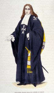 Gran Caballero - Cruz de la Orden de Malta grabado del siglo XIX de Unknown artist