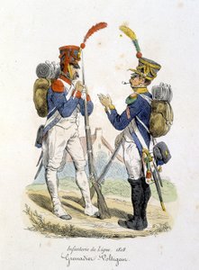 Granadero y voltigeur de la infantería de línea