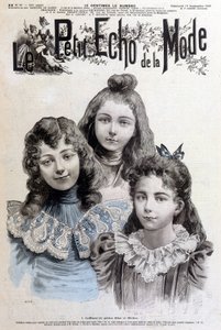 Peinados para niñas - en "Le petit echo de la mode" del 19/09/1897 de Unknown artist