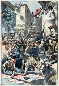 Masacres hamidianas: la masacre de armenios en Constantinopla de Unknown artist