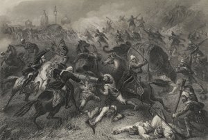 Columna de Havelock atacando a los amotinados antes de Cawnpore de Unknown artist