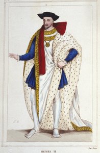 Enrique II, Rey de Francia (1519 - 1559) grabado de 1830