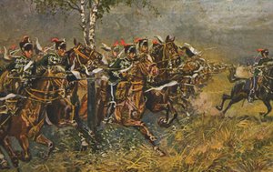 Postal histórica con motivo de la guerra, ataque a las tropas prusianas, Alemania de Unknown artist