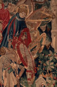 Historia de San Piat y San Eleuthère, Escena 8 (detalle) Centro. Jinetes de Unknown artist