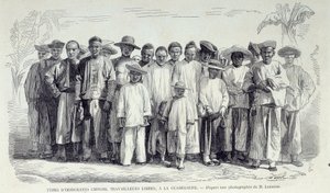 Historia de las colonias francesas: inmigrantes chinos trabajando en Guadalupe de Unknown artist