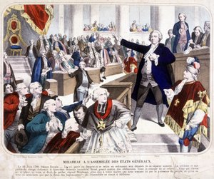 Honoré Gabriel Riqueti, Conde de Mirabeau (1749-1791) en la asamblea de los Estados Generales: 