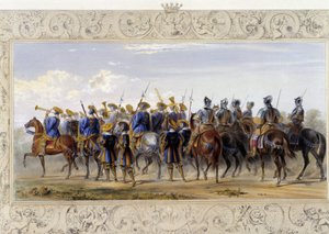 Guardias a caballo - en "Caballero de Inglaterra" por J. Whatman, ed. T. M