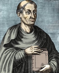 Hugues de Saint Victor. Teólogo y filósofo francés. Siglo XII. Grabado del siglo XVII de Unknown artist