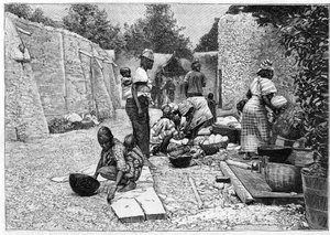 Zoo Humano - exposición etnográfica de África Occidental en Champ de Mars (París) de Unknown artist