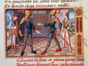 Guerra de los Cien Años: Etienne de Vignoles, conocido como La Hire, y Jean Poton, señor de Xaintrailles, compañeros de Juana de Arco, son nombrados capitanes de Unknown artist