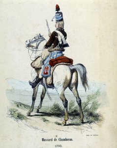 Húsar de Chamboran en 1793 a caballo de Unknown artist