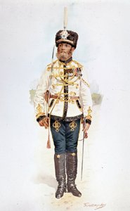 Húsar de la Guardia Rusa bajo Nicolás II de Unknown artist