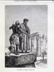 Ibn Battuta (1307-1377) en Egipto - en “Descubrimiento de la Tierra” de Jules Verne de Unknown artist