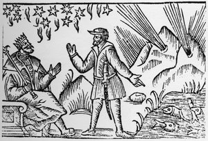 Ichthyomancia: adivinación por el movimiento de los peces - en “Historia de Gentibus Septentrionalibus” (Historia de los pueblos del Norte) por Olaus Magnus, Roma 1555 de Unknown artist