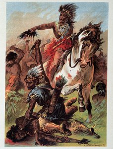 Ilustración de "Leather Stockings" por F. Cooper de Unknown artist