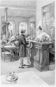 Ilustración de “Rojo y Negro”. Stendhal. 1831. Grabado de finales del siglo XIX de Unknown artist