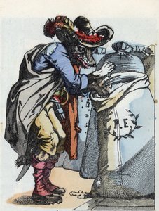 Ilustración del cuento “Compère le Loup, Maître Renard, Commère la Chèvre et ses petits biquets” después de una fábula de Jean de la Fontaine. En “Cuentos del hogar para los pequeños”. Grabado anónimo del siglo XIX.