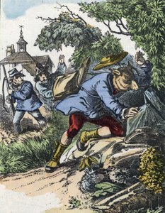 Ilustración del cuento “Buena Mamá Oveja”. En “Cuentos del hogar para los pequeños”. Grabado anónimo del siglo XIX. de Unknown artist